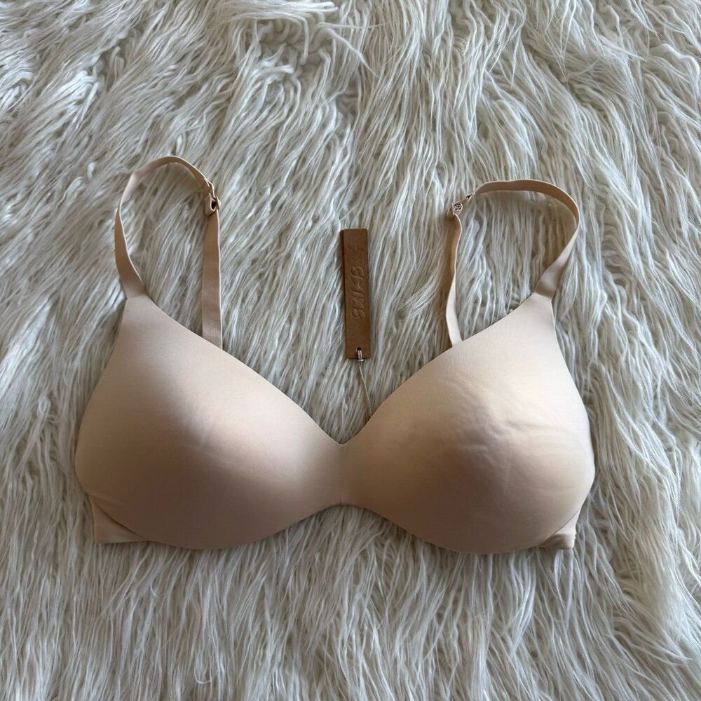 Skims Wireless Form Pushup Plunge Bra Sand Size 36D